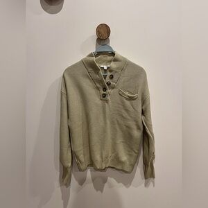 Lunya Women’s Cottonsilk Pocket Henley Light Green XS/S